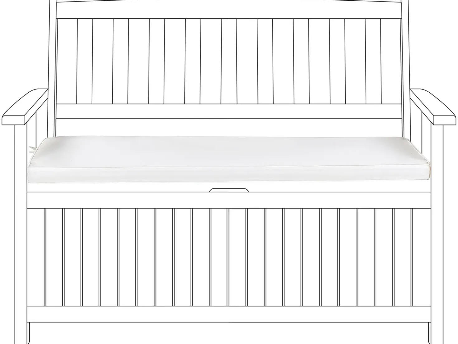 Cuscino per sedile a panca SOVANA 108 x 45 cm Bianco sporco