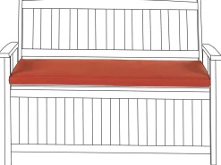 Cuscino per sedile a panca SOVANA 45 x 110 cm Rosso scuro