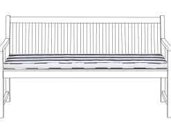 Cuscino per sedile a panca VIVARA 152 x 54 cm Blu marino