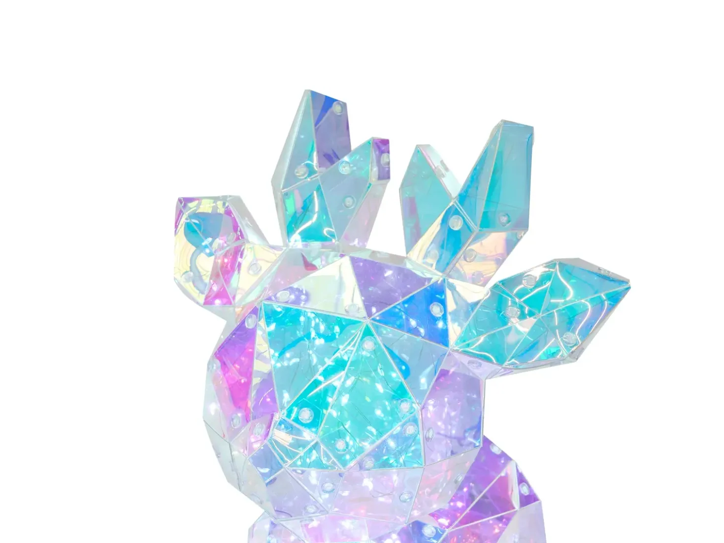 Decorazione a LED PIENI Renna 35 cm Multicolore