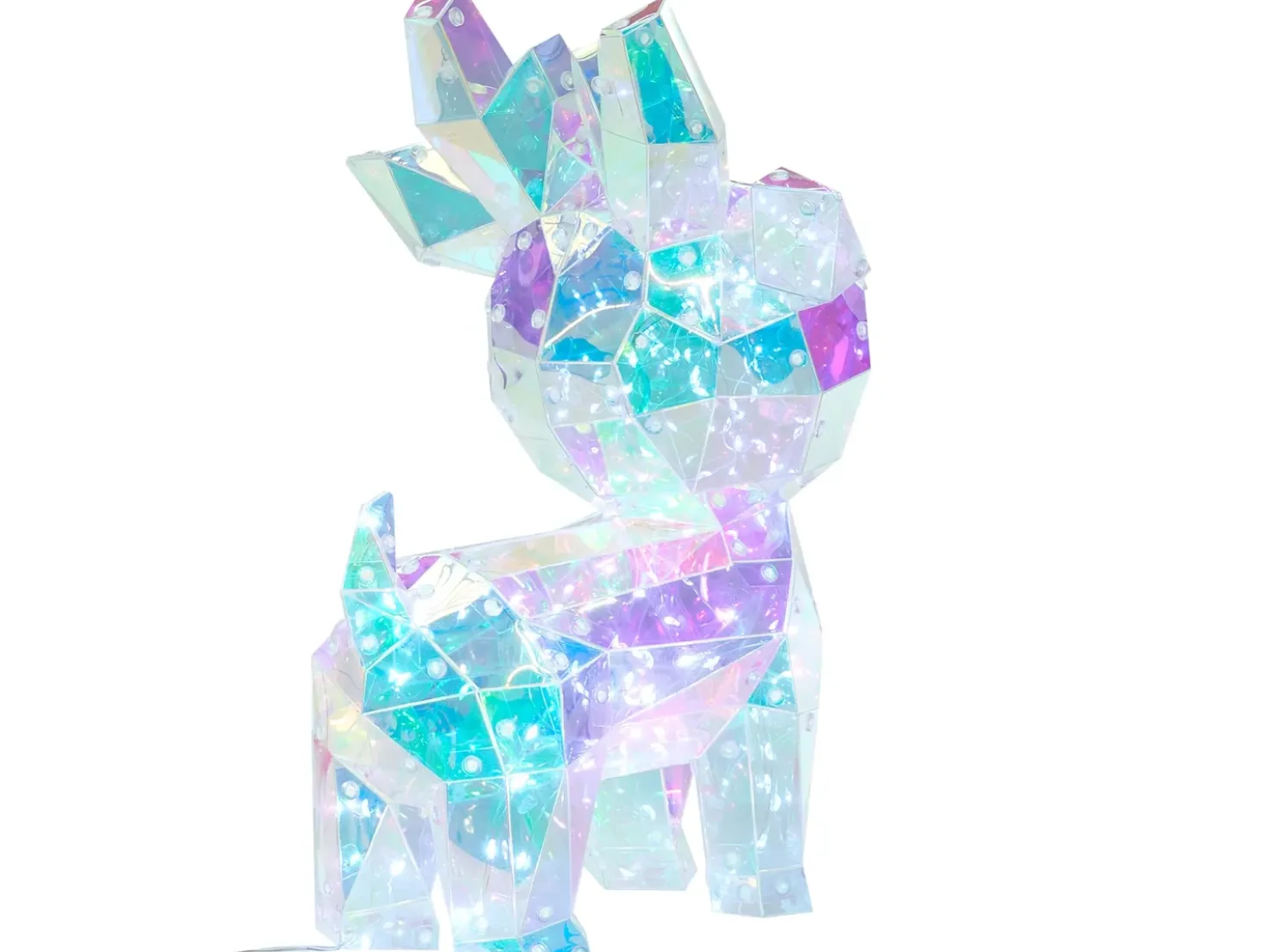 Decorazione a LED PIENI Renna 35 cm Multicolore