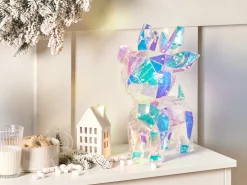 Decorazione a LED PIENI Renna 35 cm Multicolore