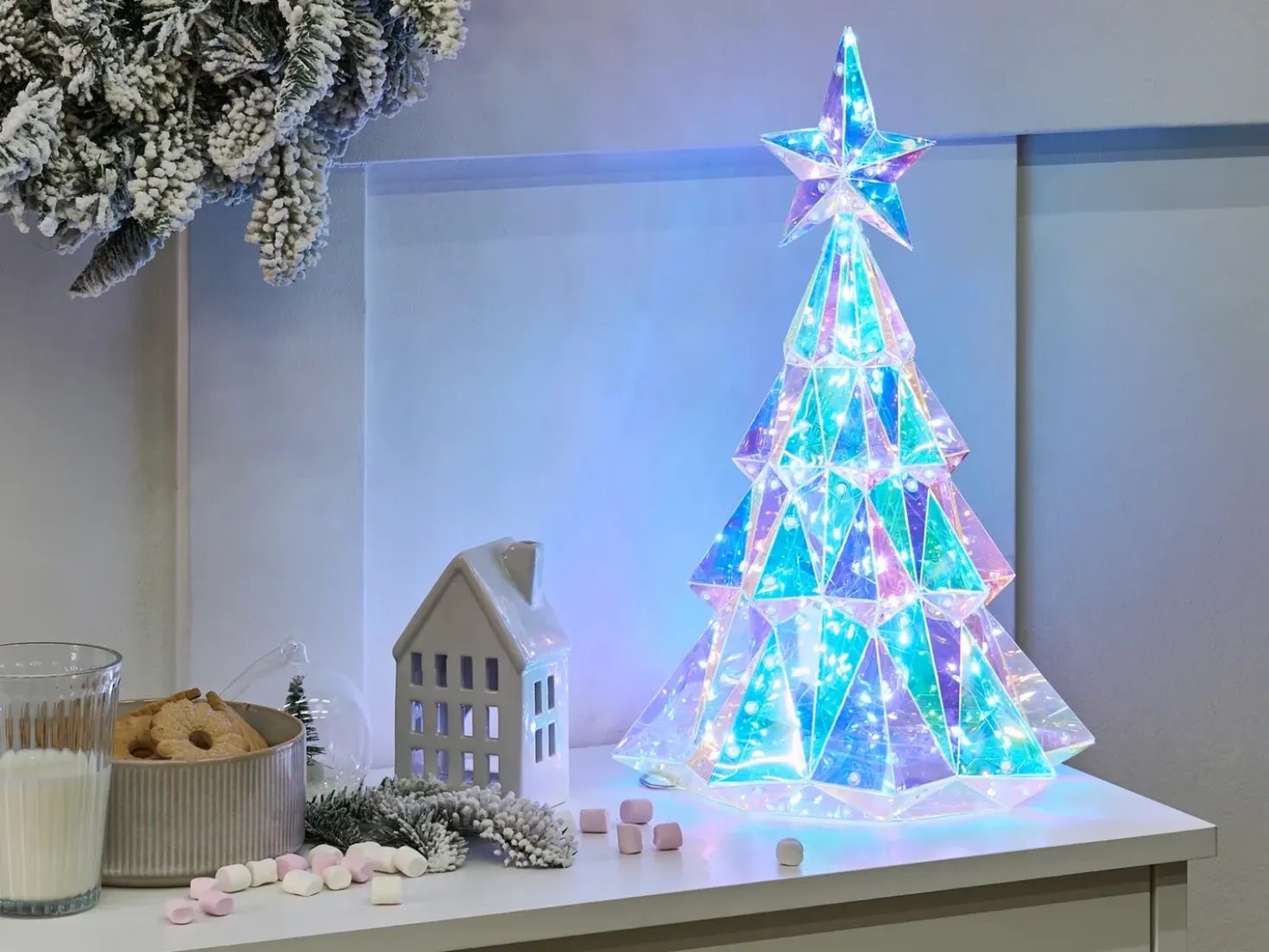 Decorazione a LED UNUKA Albero di Natale 40 cm Multicolore