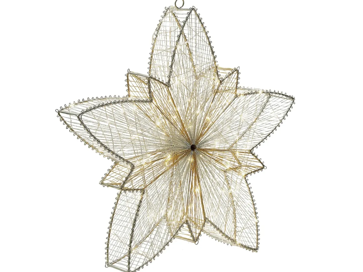 Decorazione da appendere all'aperto LED HOFSOS Stella 50 cm Argento
