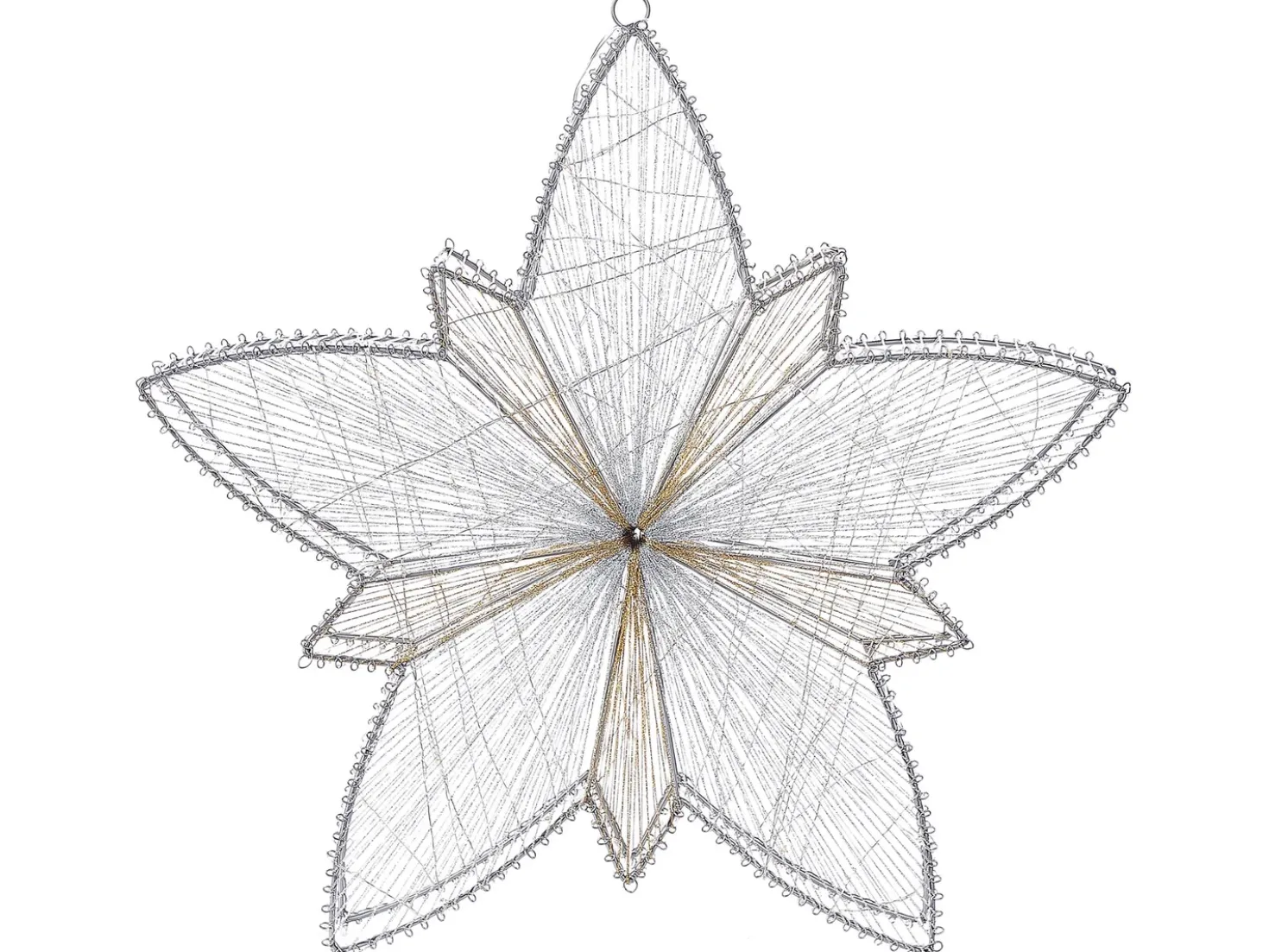Decorazione da appendere all'aperto LED HOFSOS Stella 50 cm Argento