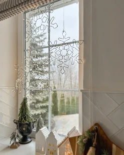 Decorazione da appendere all'aperto LED LOHELA Fiocco di neve 30/39/50 cm Argento