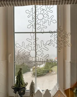 Decorazione da appendere all'aperto LED LOHELA Fiocco di neve 30/39/50 cm Argento