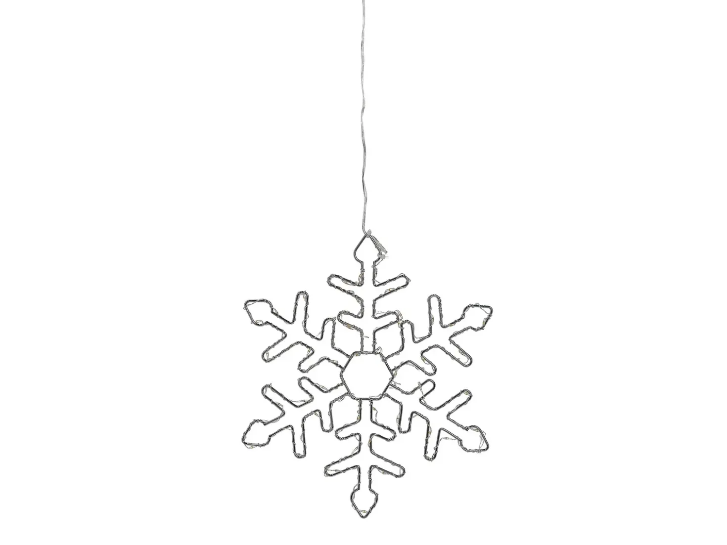 Decorazione da appendere all'aperto LED LOHELA Fiocco di neve 30/39/50 cm Argento