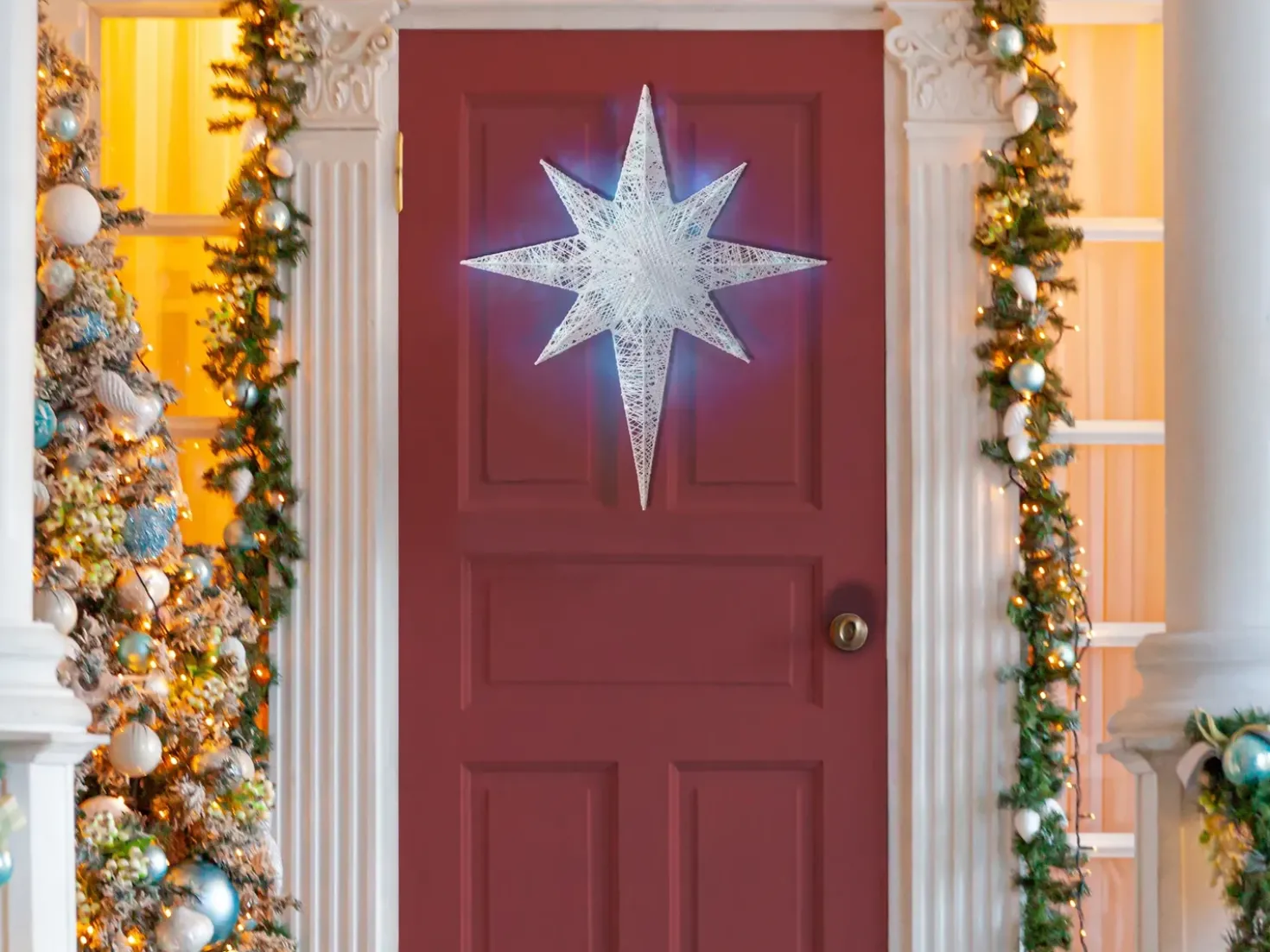 Decorazione da appendere all'aperto LED OSMA Stella 67 cm Bianco
