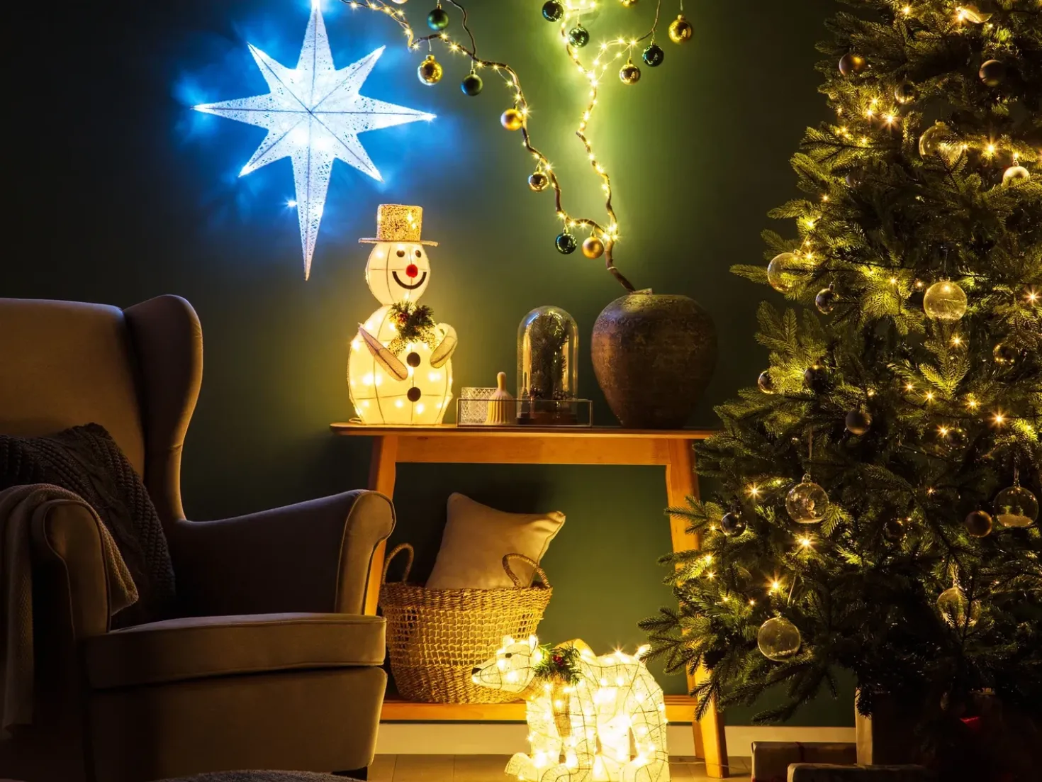 Decorazione da appendere all'aperto LED OSMA Stella 67 cm Bianco