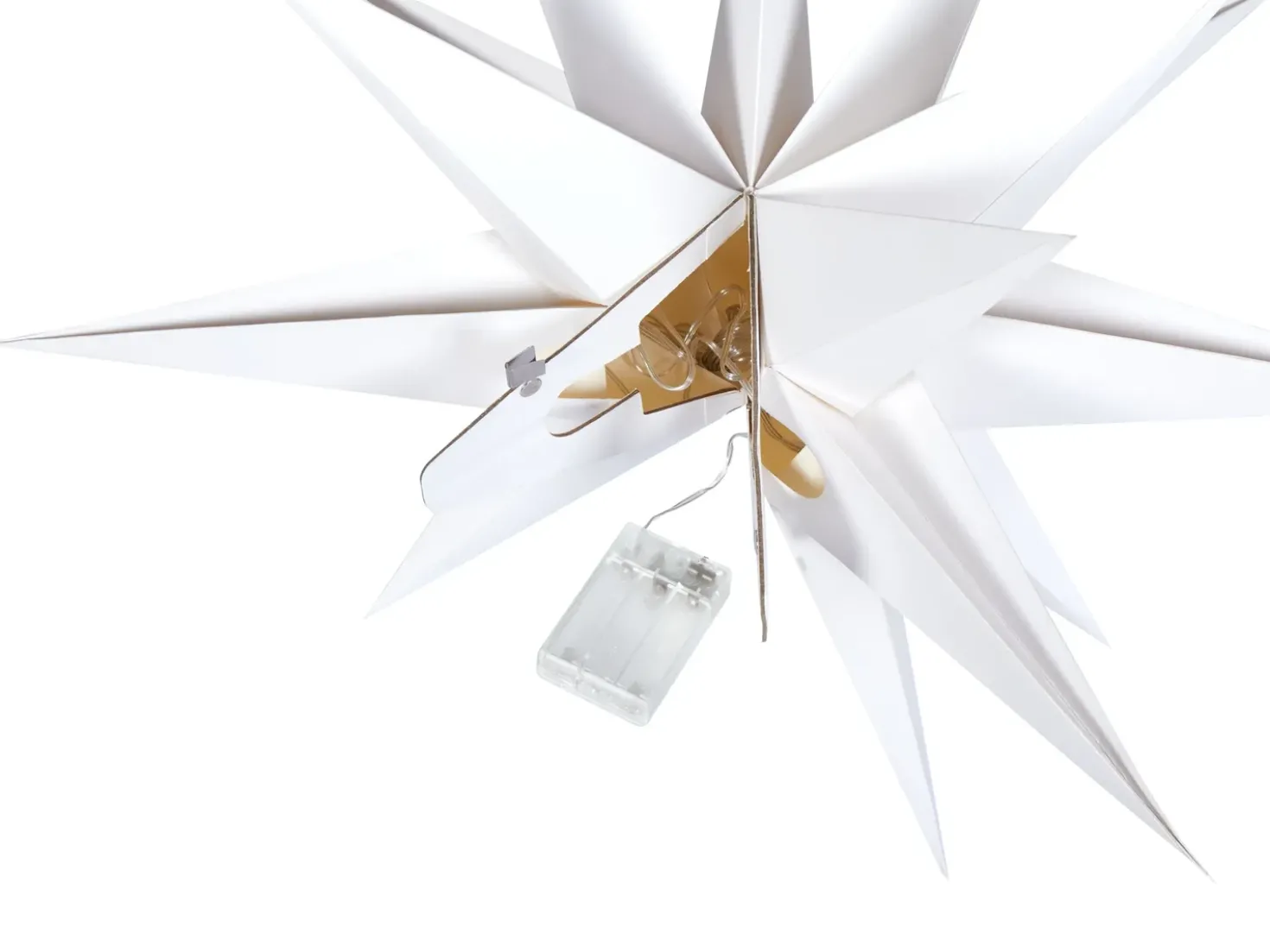 Decorazione da appendere LED BHAGIRATHI Stella 44 cm Bianco sporco