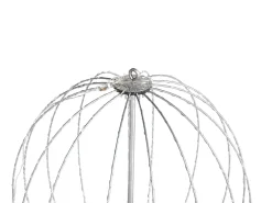 Decorazione da appendere all'aperto LED HOSFOS Palla di Natale 42 cm Argento