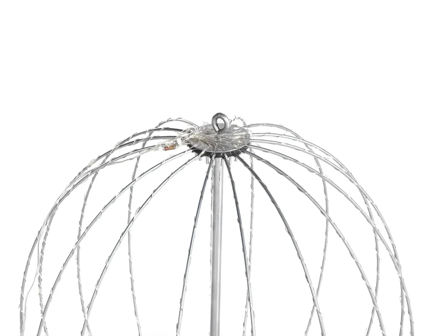 Decorazione da appendere all'aperto LED HOSFOS Palla di Natale 42 cm Argento