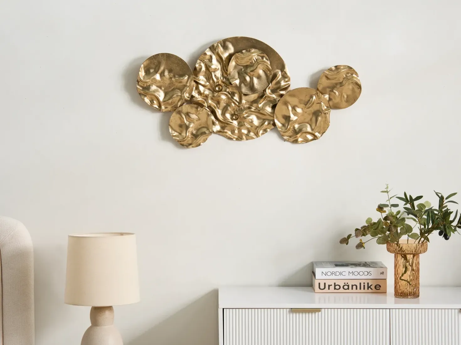 Decorazione da parete CALRY Metallo 43 cm Oro
