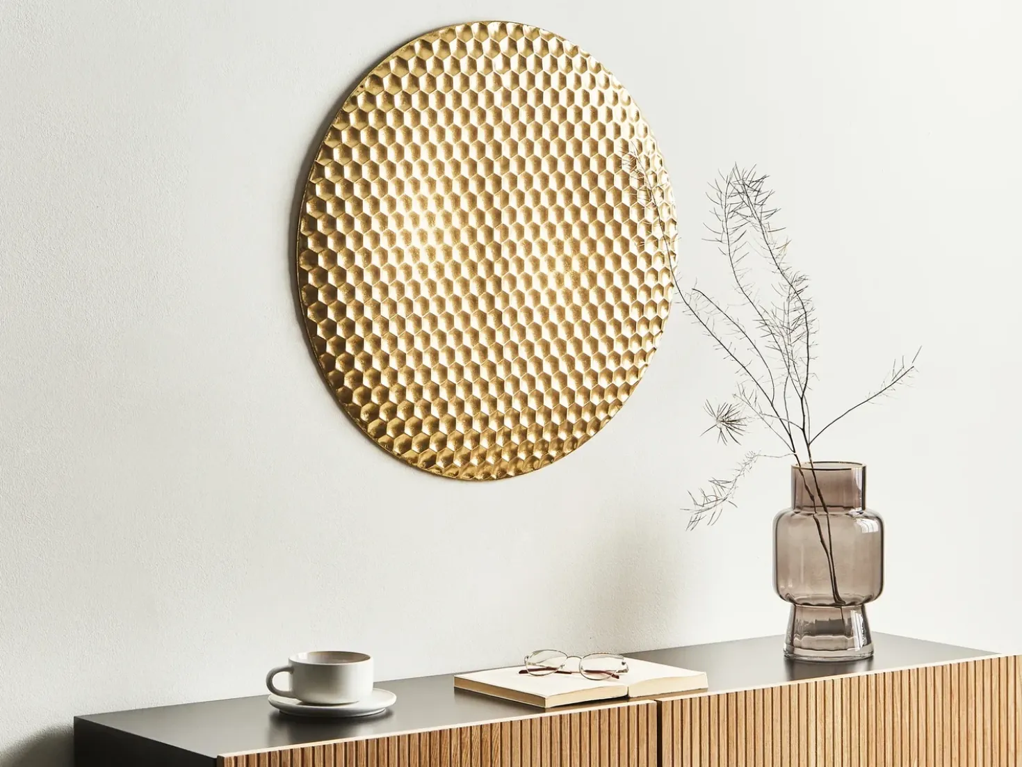 Decorazione da parete CAMARATE Metallo 60 cm Oro