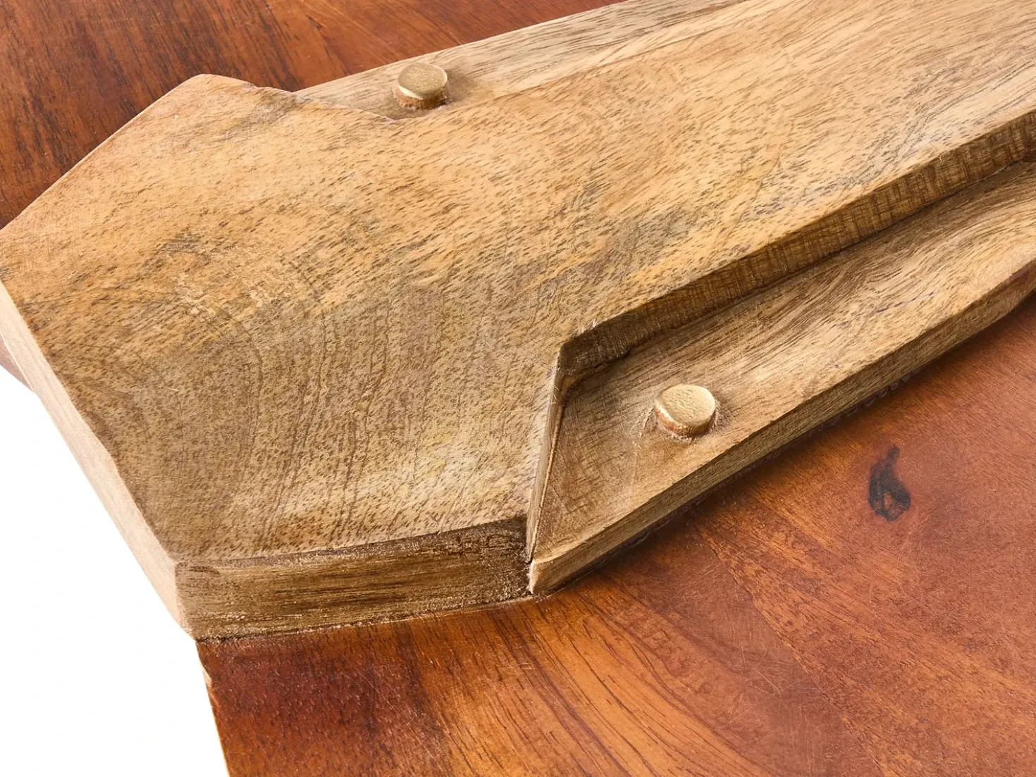 Decorazione da parete Elefante GAROUA Legno di mango 37 cm Marrone