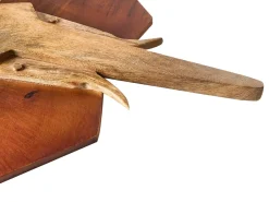 Decorazione da parete Elefante GAROUA Legno di mango 37 cm Marrone