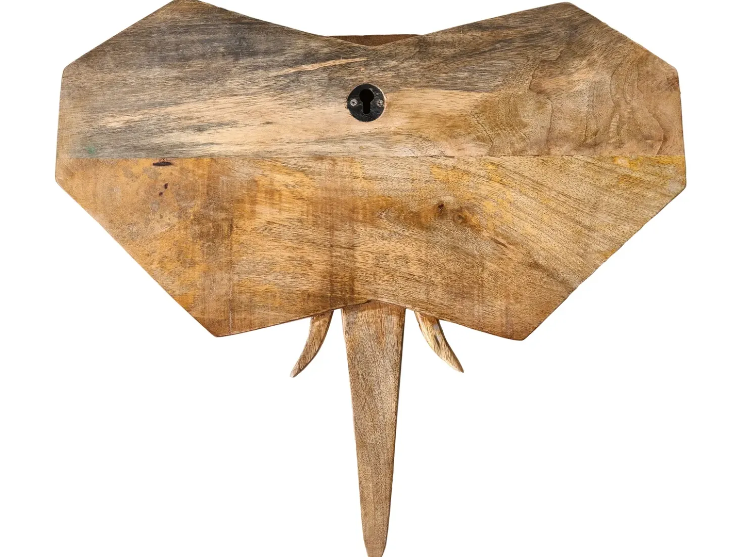 Decorazione da parete Elefante GAROUA Legno di mango 37 cm Marrone