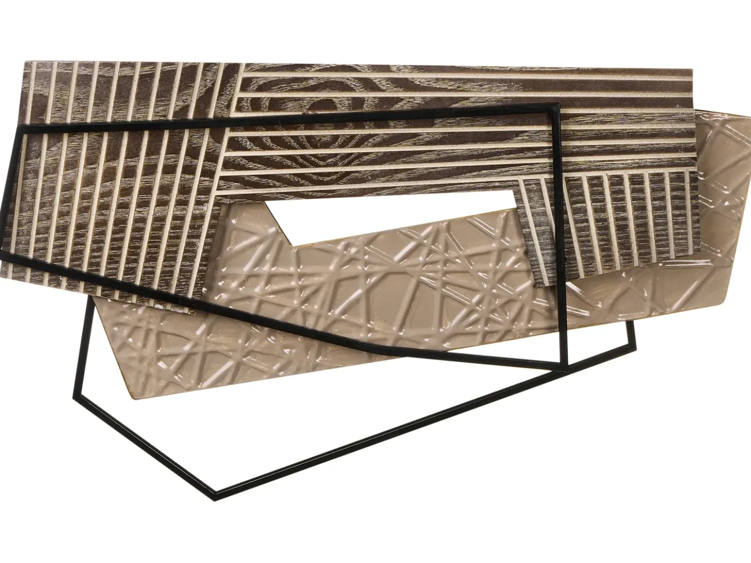 Decorazione da parete ENNIS Metallo 36 cm Marrone
