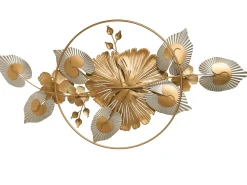 Decorazione da parete Fiore TERBIUM Metallo 56 cm Oro
