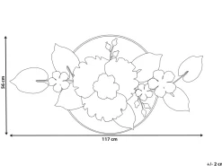 Decorazione da parete Fiore TERBIUM Metallo 56 cm Oro
