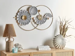 Decorazione da parete Fiore PROMETHIUM Metallo 51 cm Oro