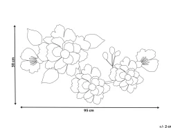Decorazione da parete Fiore CAESIUM Metallo 95 cm Multicolore