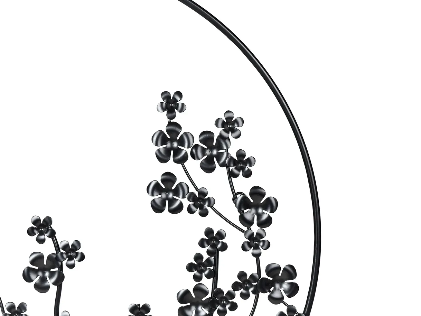 Decorazione da parete Fiore STRONTIUM Metallo 70 cm Nero
