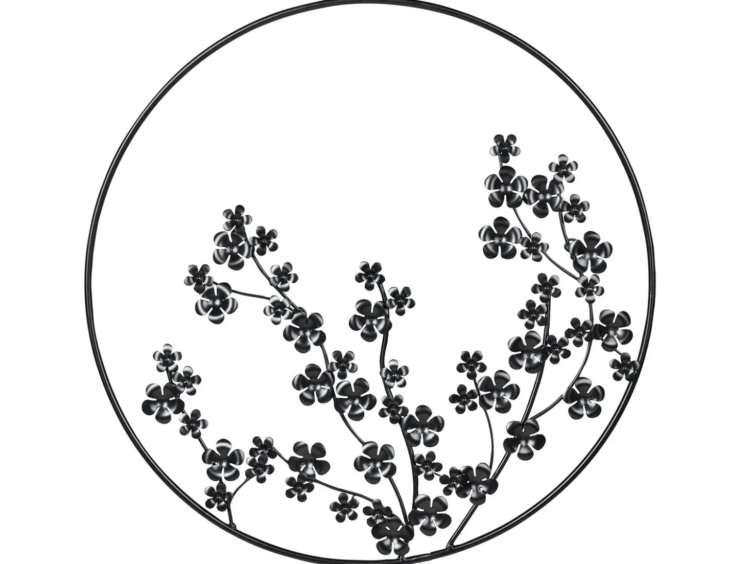 Decorazione da parete Fiore STRONTIUM Metallo 70 cm Nero