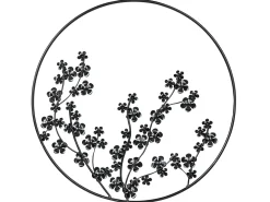 Decorazione da parete Fiore STRONTIUM Metallo 70 cm Nero