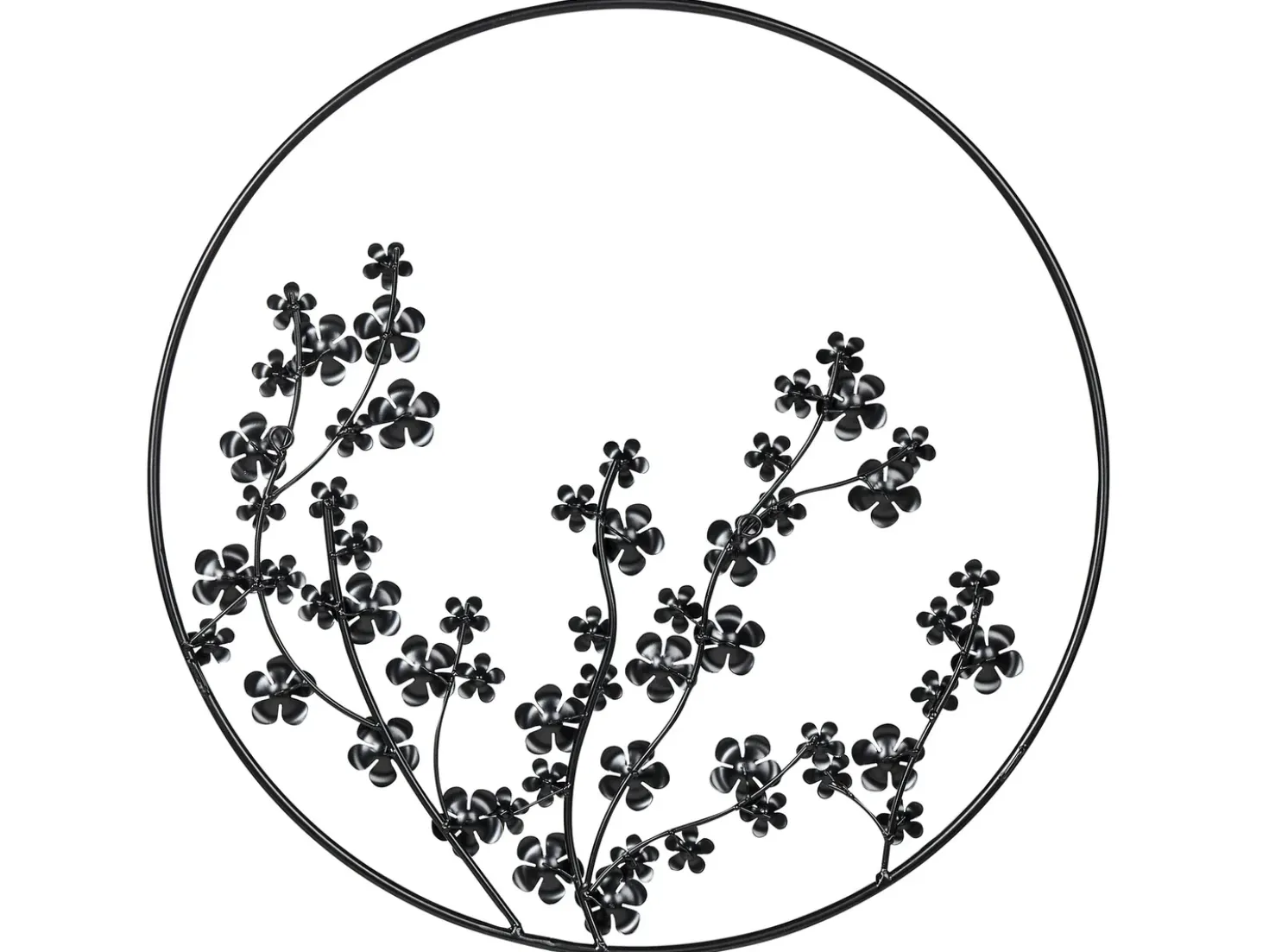 Decorazione da parete Fiore STRONTIUM Metallo 70 cm Nero