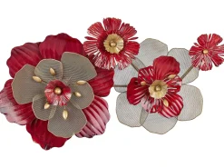 Decorazione da parete Fiore SCANDIUM Metallo 45 cm Rosso