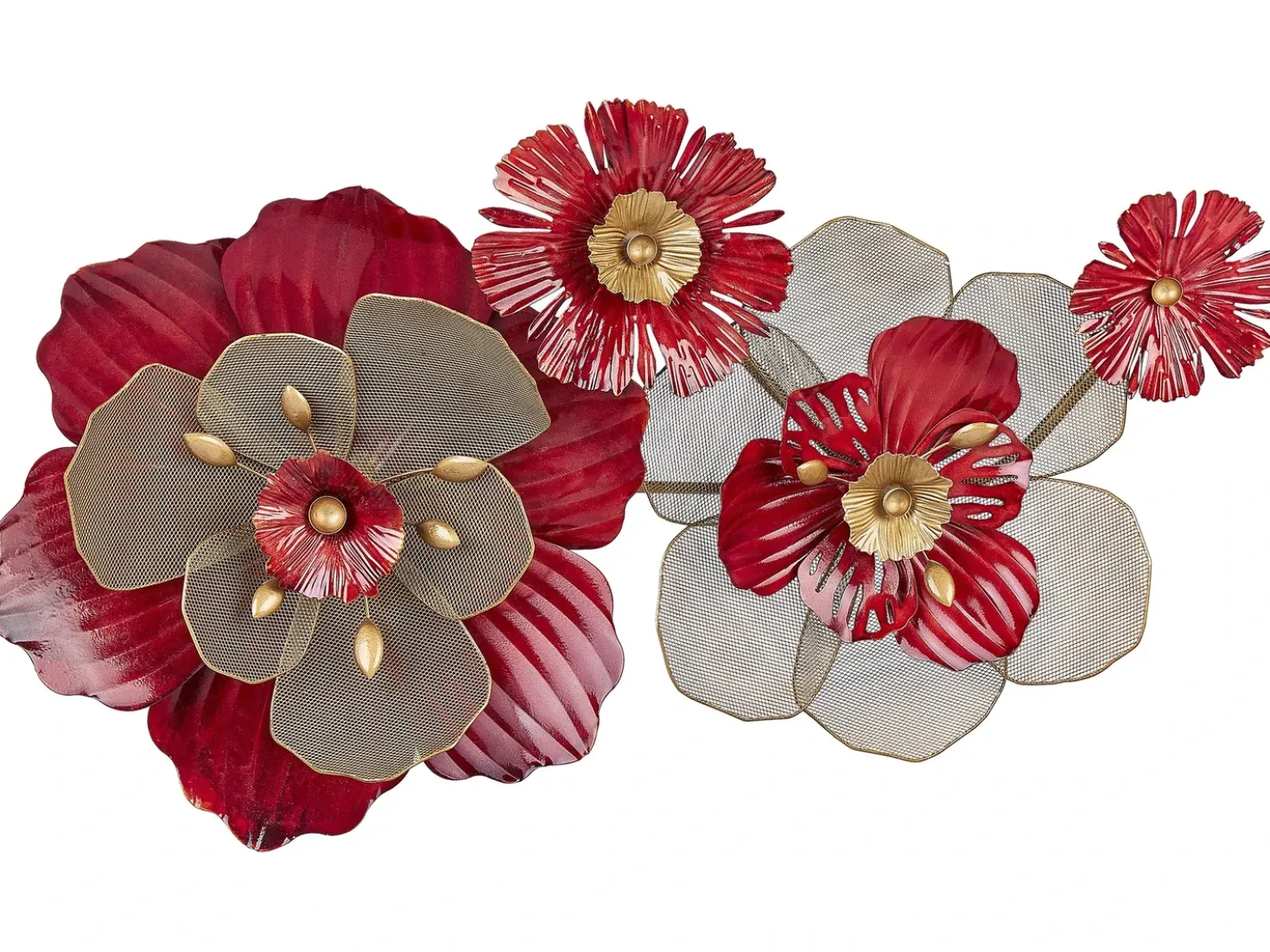 Decorazione da parete Fiore SCANDIUM Metallo 45 cm Rosso