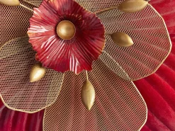 Decorazione da parete Fiore SCANDIUM Metallo 45 cm Rosso