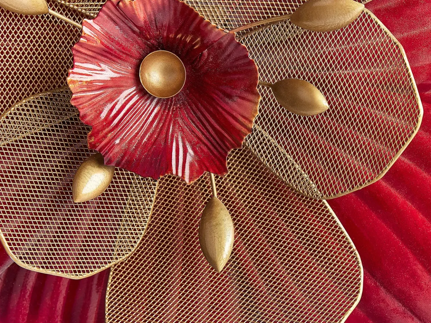 Decorazione da parete Fiore SCANDIUM Metallo 45 cm Rosso