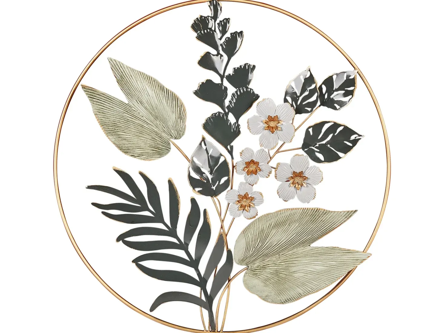 Decorazione da parete Fiore DUBNIUM Metallo 70 cm Verde