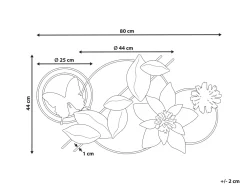 Decorazione da parete Fiore THORIUM Metallo 44 cm Multicolore