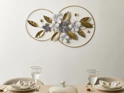 Decorazione da parete Foglia DYSPROSIUM Metallo 61 cm Oro