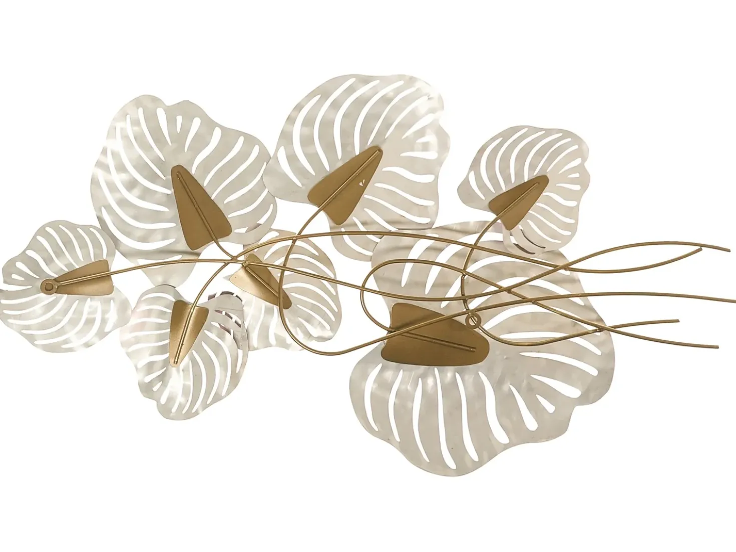 Decorazione da parete Foglia HOLMIUM Metallo 50 cm Viola