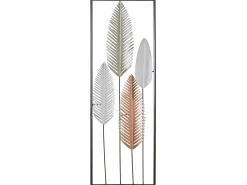 Decorazione da parete Foglia NIOBIUM Metallo 90 cm Argento