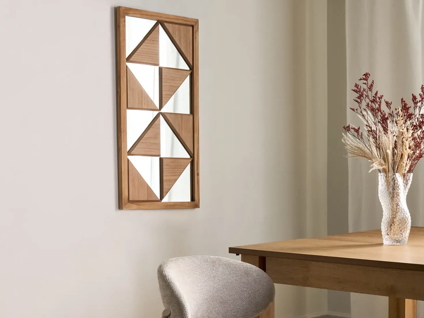 Decorazione da parete HIESVILLE Legno di abete 75 cm Marrone chiaro