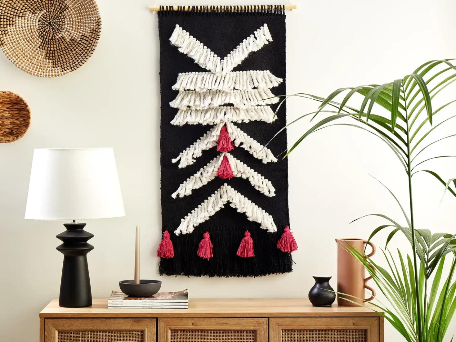 Decorazione da parete in tessuto PAKPATTAN Cotone 123 cm Nero