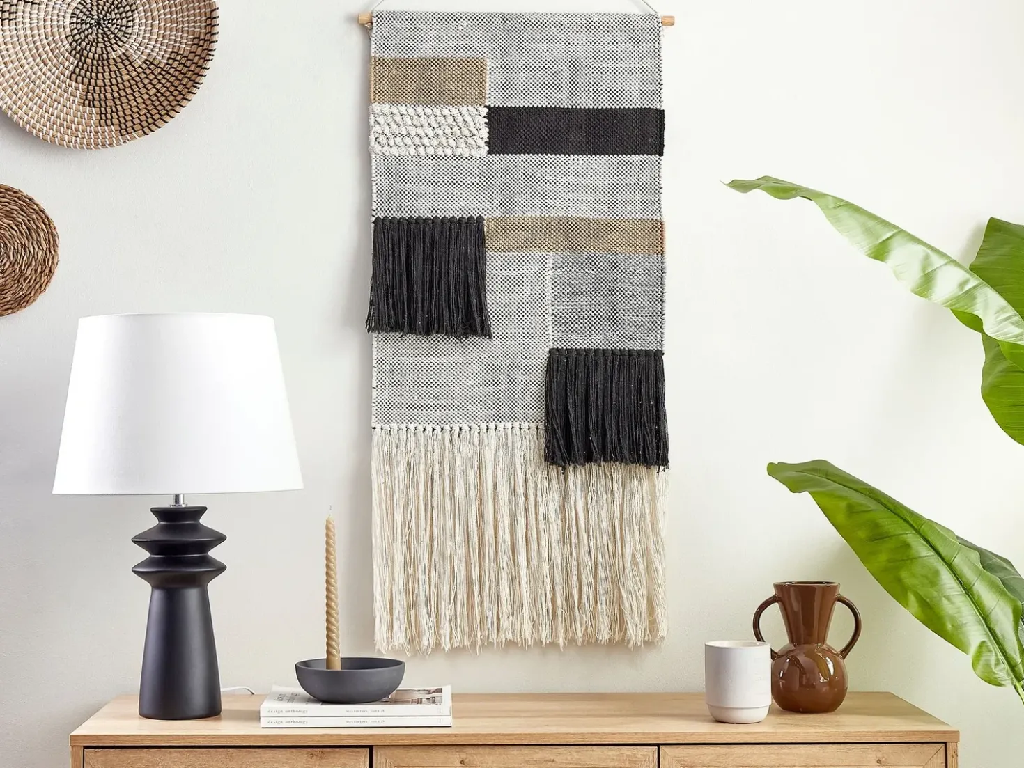 Decorazione da parete in tessuto HANGU Cotone 114 cm Beige
