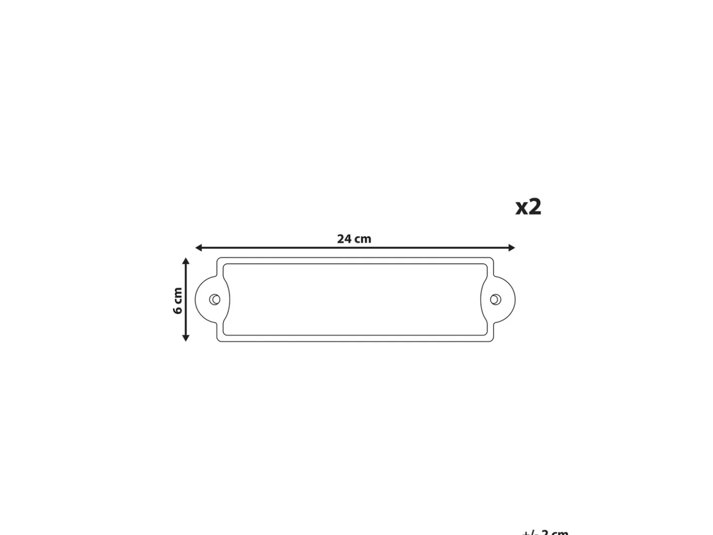 Decorazione da parete ISERE 6 cm Bianco