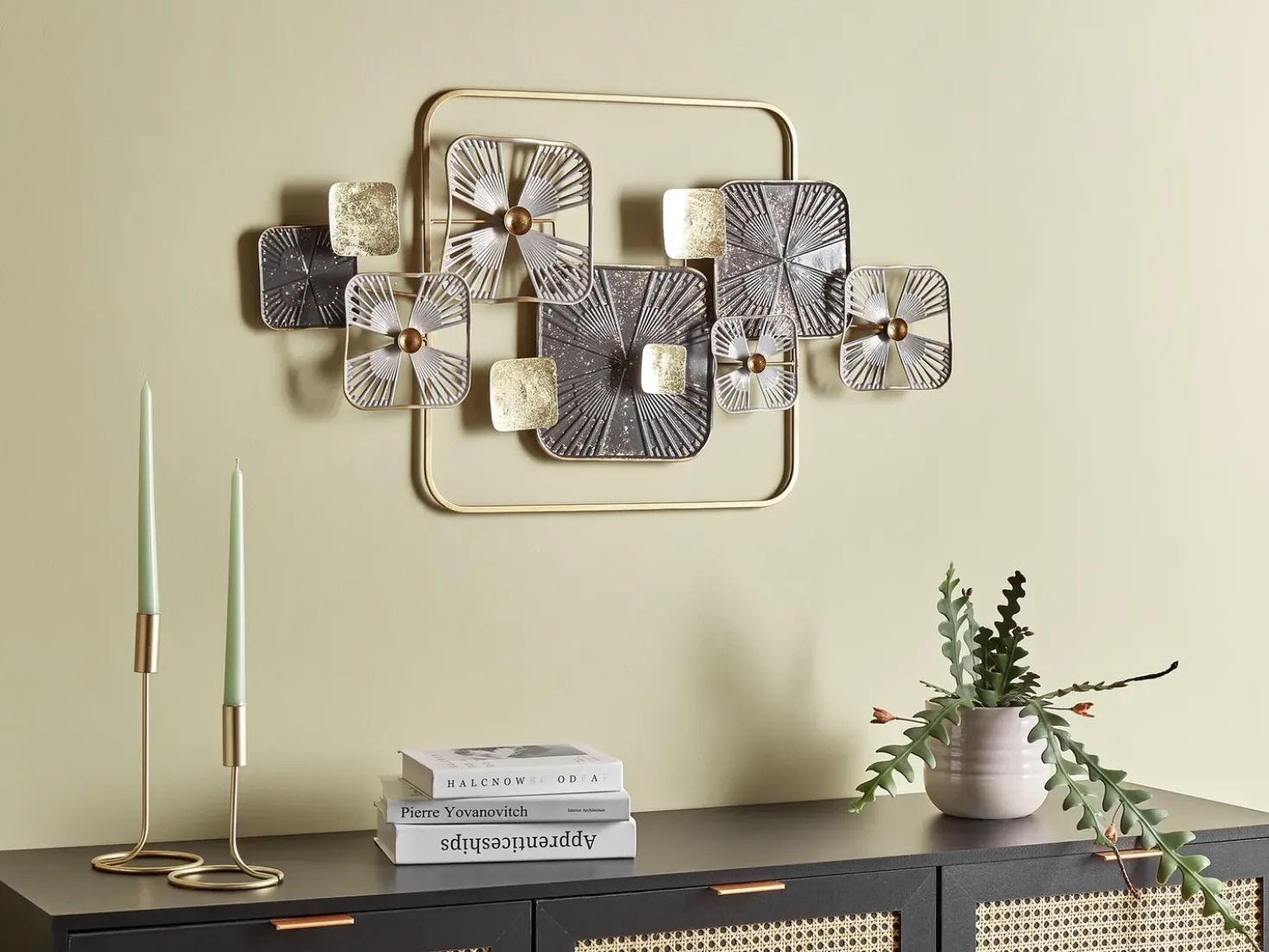 Decorazione da parete LAWRENCIUM Metallo 50 cm Multicolore