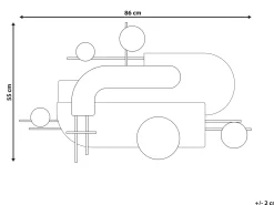 Decorazione da parete LUTETIUM Metallo 55 cm Nero