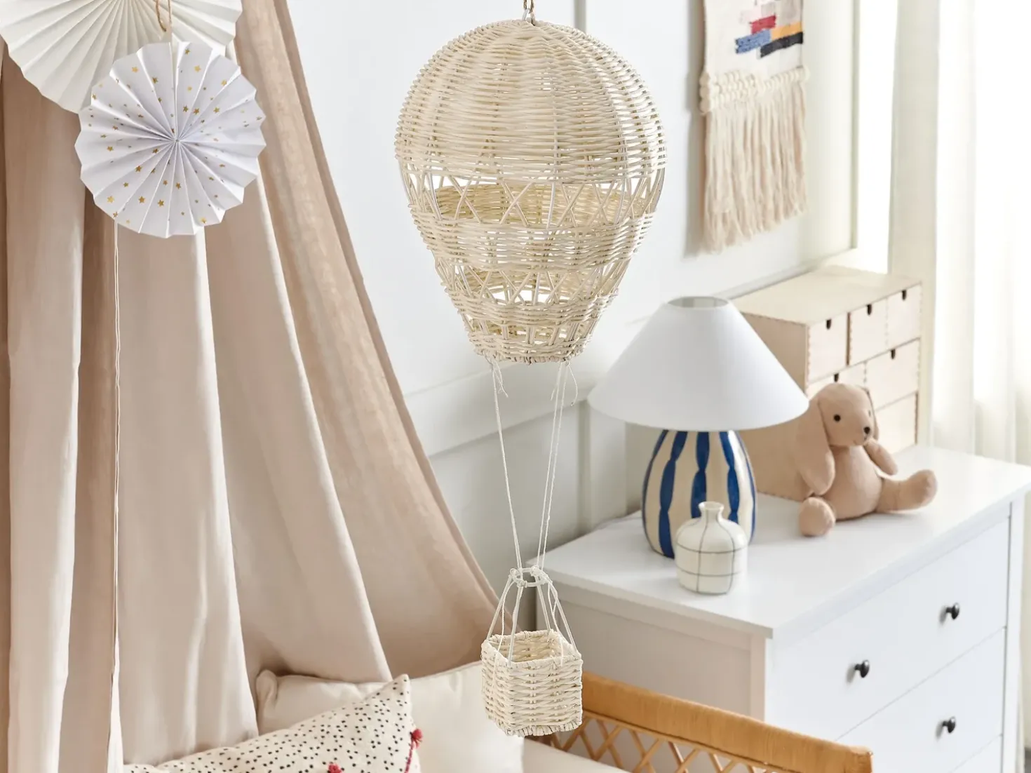 Decorazione da parete Palloncino BEMBA Rattan 60 cm Naturale