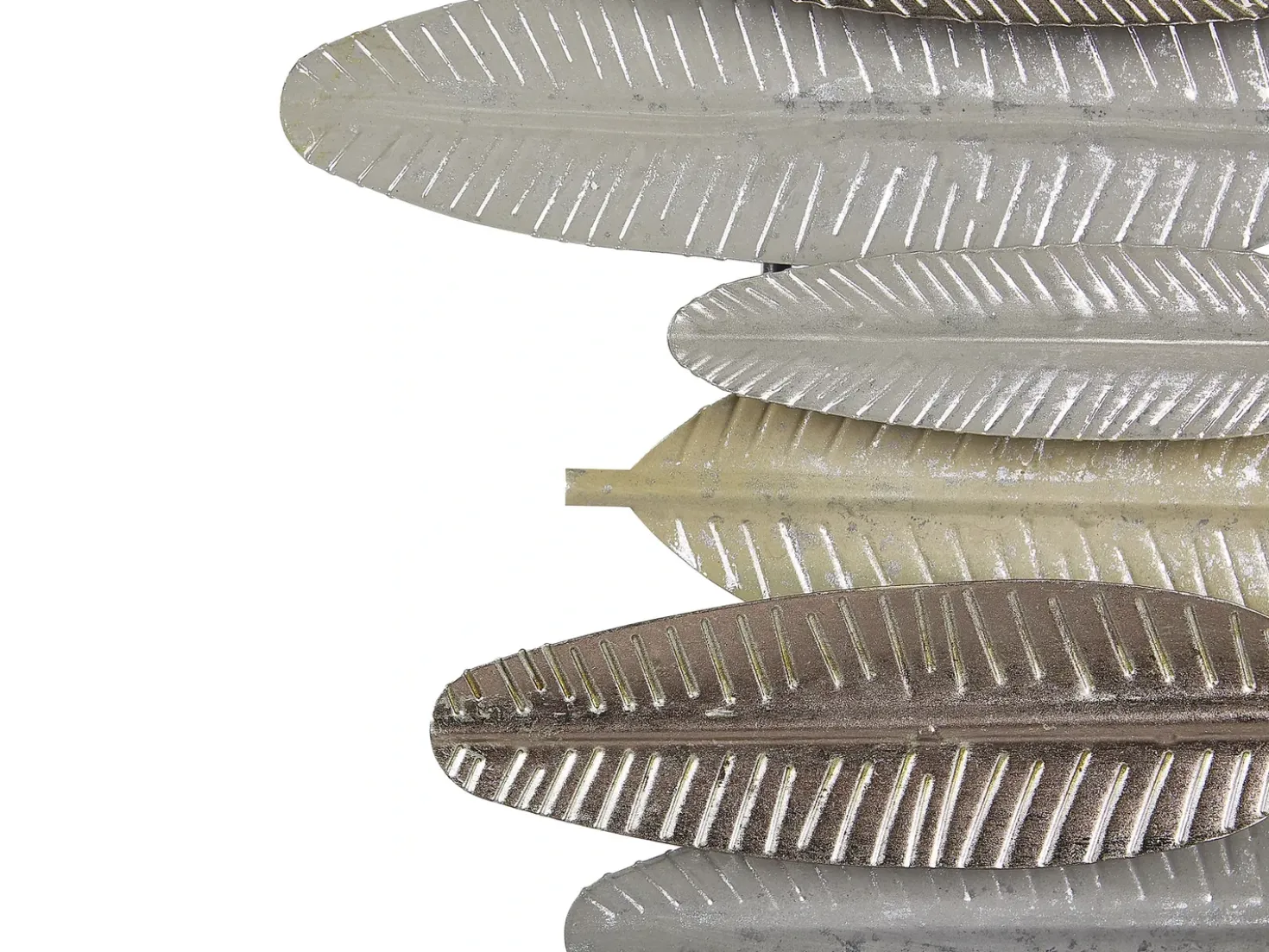 Decorazione da parete Piuma ANTIMONY Metallo 37 cm Argento