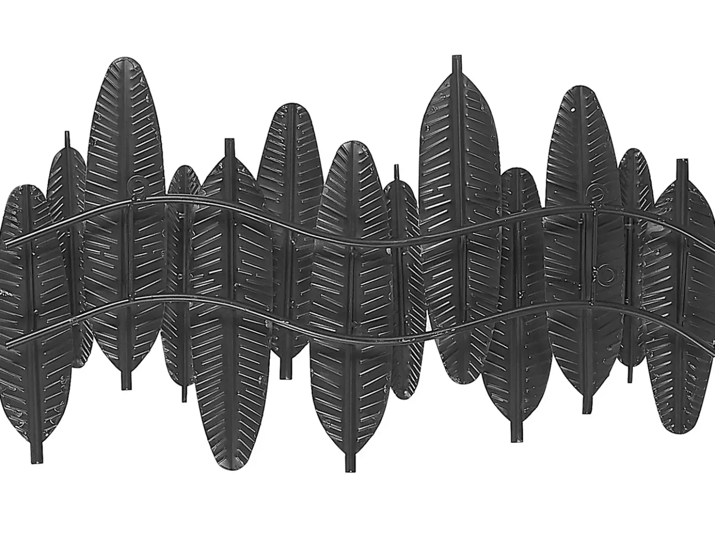 Decorazione da parete Piuma ANTIMONY Metallo 37 cm Argento
