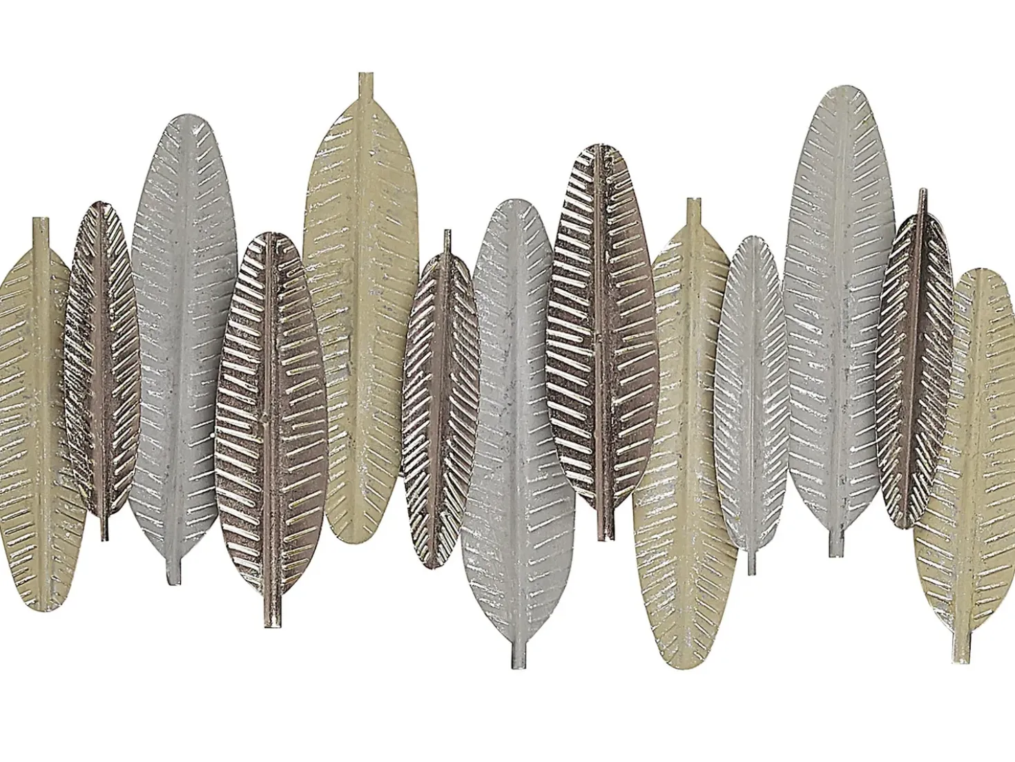 Decorazione da parete Piuma ANTIMONY Metallo 37 cm Argento